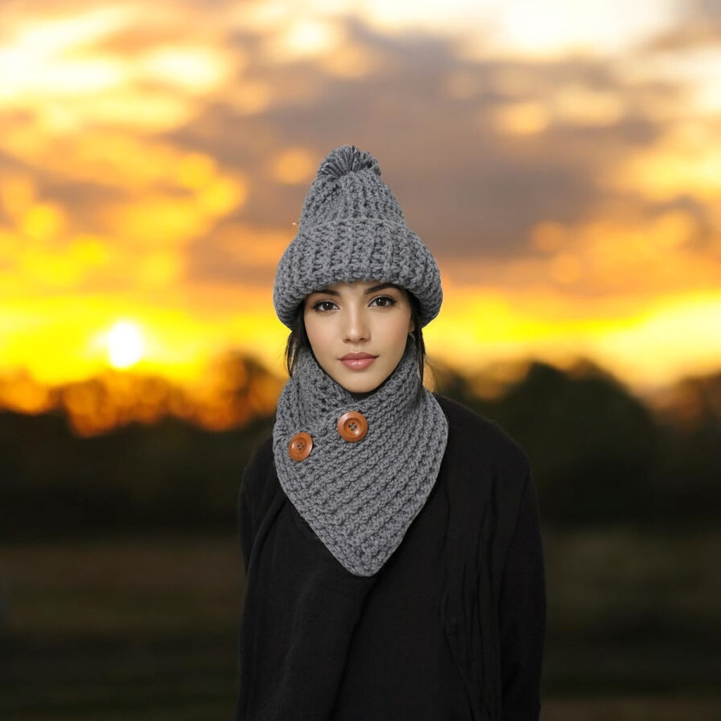 Set Bufanda Cuello y Gorro